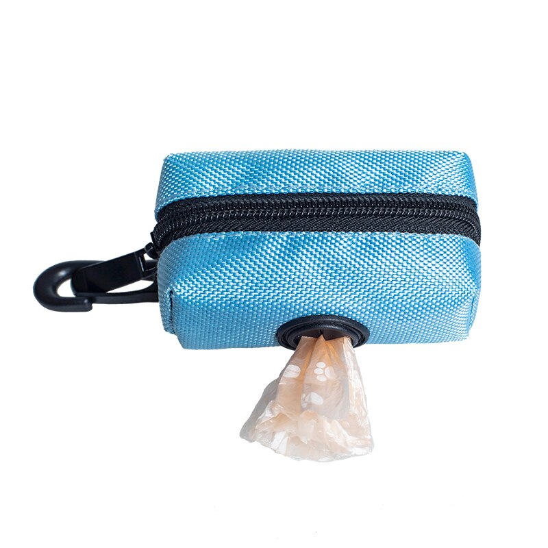 Outdoor Draagbare Pick Up Kak Tas Houder Hond Kak Afval Zak Huisdier Puppy Kat Dispenser Vuilniszakken Organizer Pouch: blue