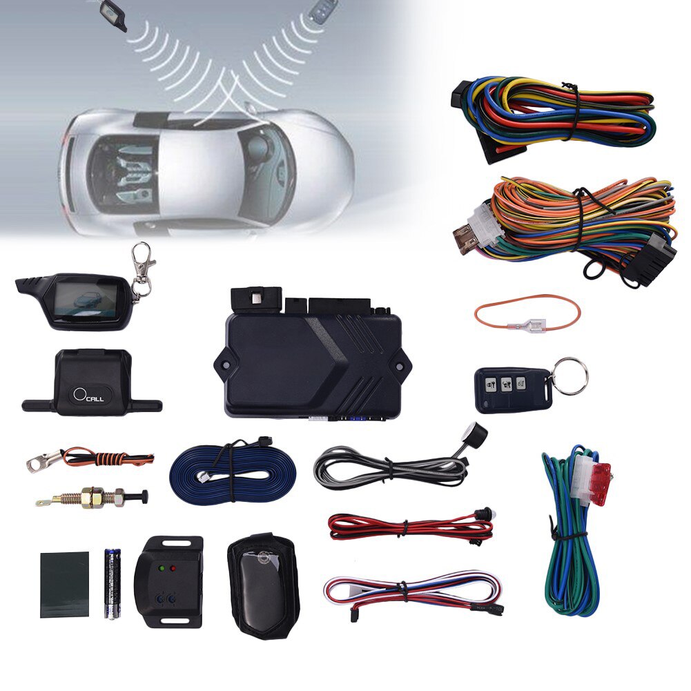 For B9 Two-way Car Alarm Burglar Alarm System Two-way Alarm Remote Control with Start Car Alarm System B9