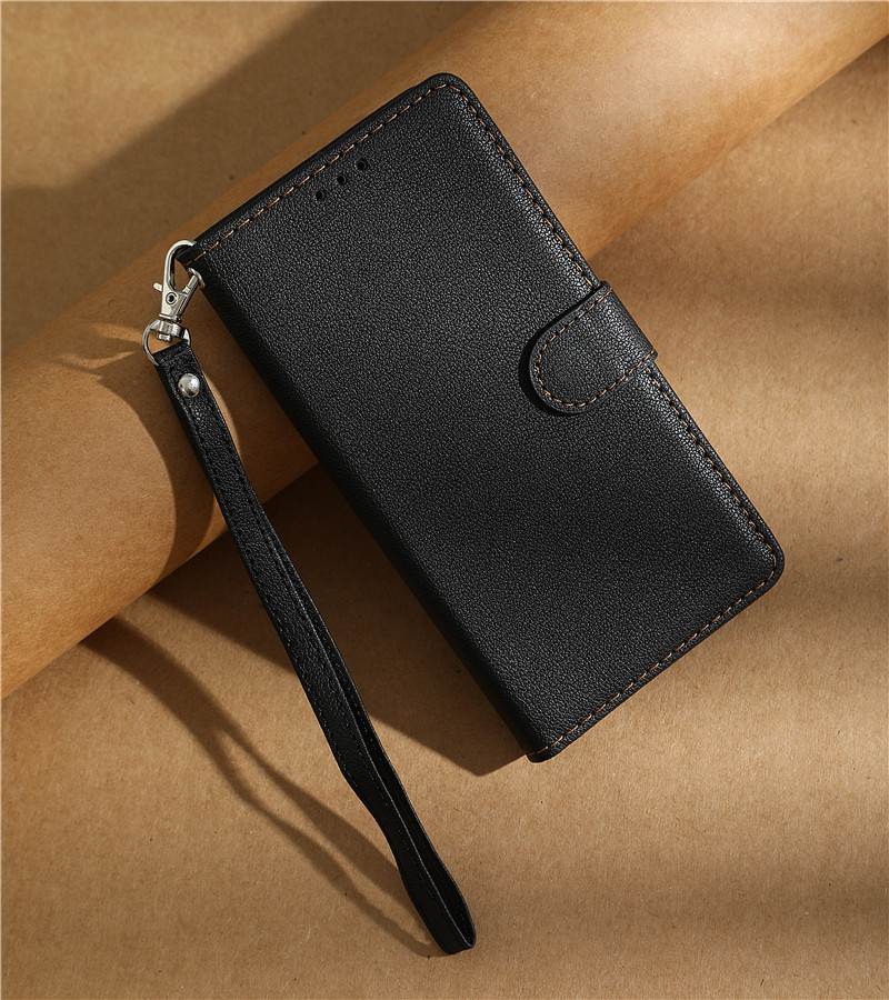 Hoesje van leer met flip-functie en portemonnee voor nokia 3310 3310 nokia 3310 )  cover met standaardfunctie en kaarthouder 4g: Leer / Zwart