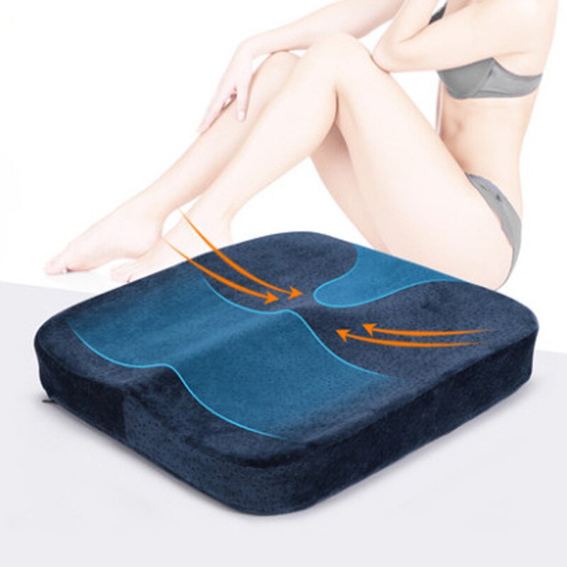 Body slow rebound memory pude bil memory foam pude flot pude til flot bund skønhedspude: Dyb blå