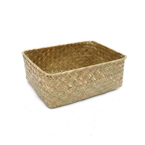 Handmade Weaving Fruit Basket Storage Rattan Cosmetics Cloth Vegetables Fruit Sundries Decoration Tea Basket Picnic Tools: Primary Color M