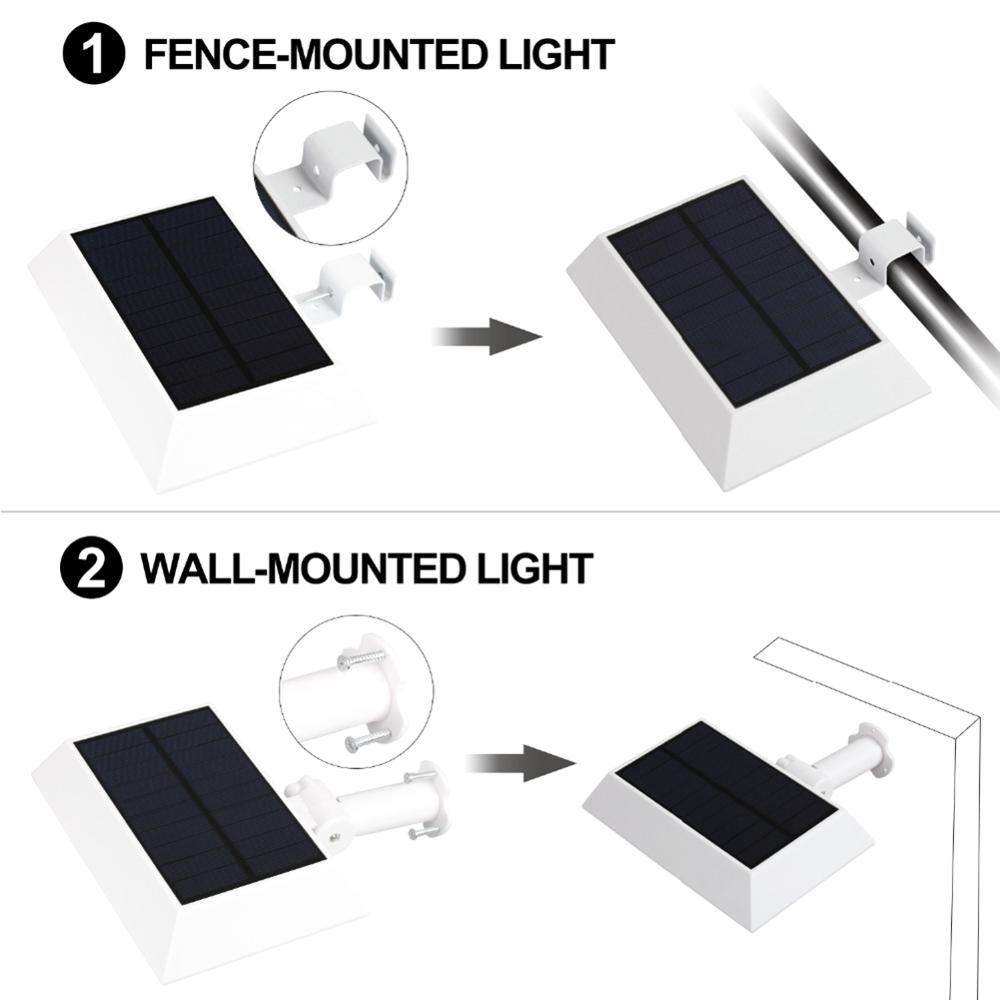 Solar Gutter lights Outdoor Lighting Motion Sensor Solar Powered Light Solar Sensor Wall Light