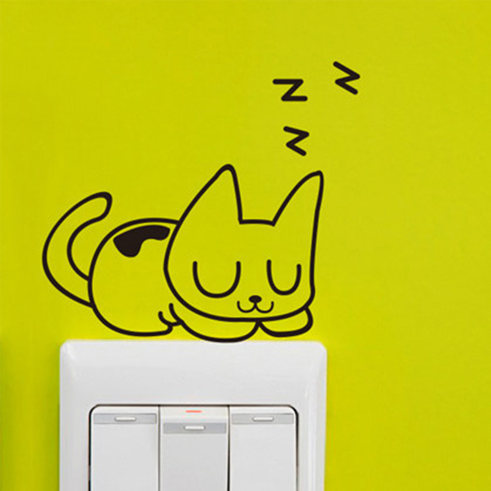 cat Decal Removable Vinyl Mural Poster For Home Decor Living Room Bedroom Vinyl Art Decal
