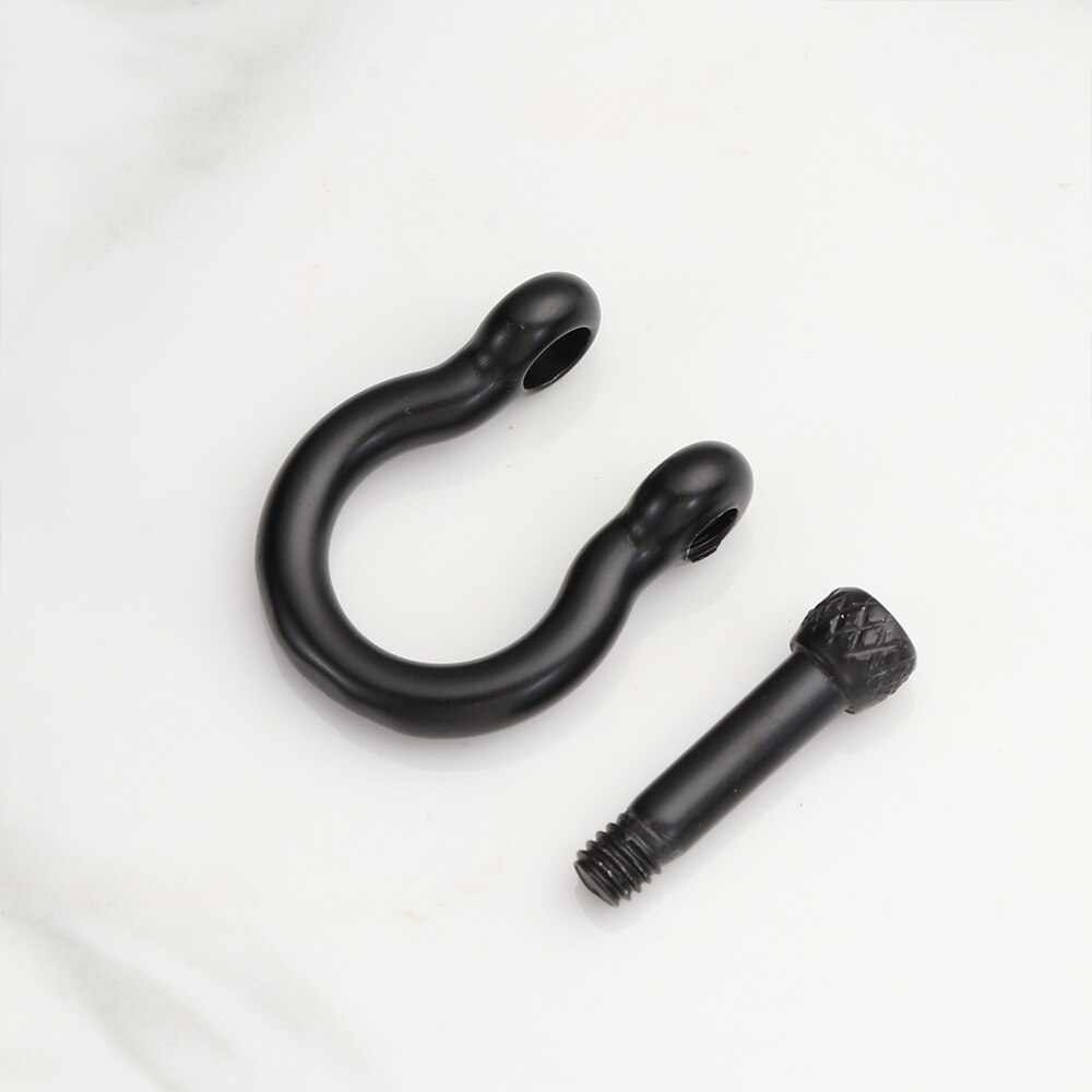 Stainless Steel Staples Carabiner Solid Brass Metal D Bow Shackle Fob Key Ring Keychain Hook Screw Joint Connector Buckle