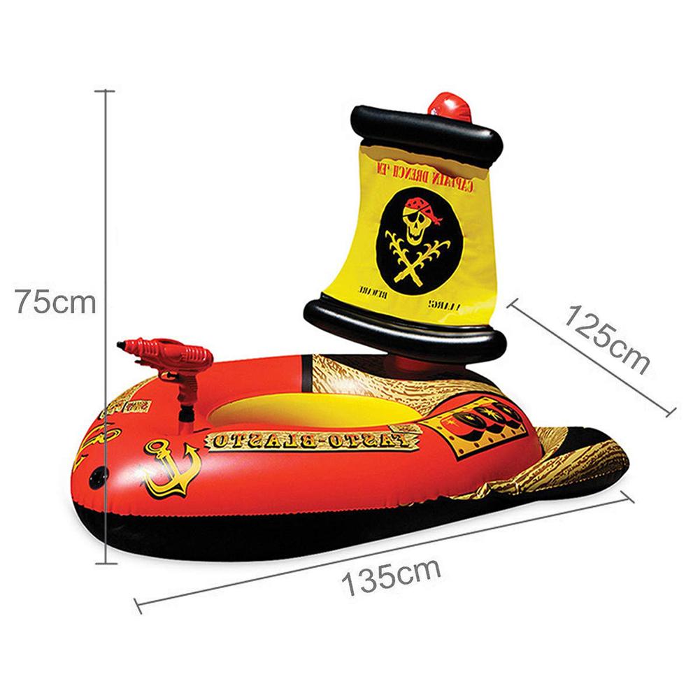 Drôle enfant bateau Pirate gonflable jet d'eau jouet flottant été anneau de natation lit flottant jouet d'eau coussin gonflable