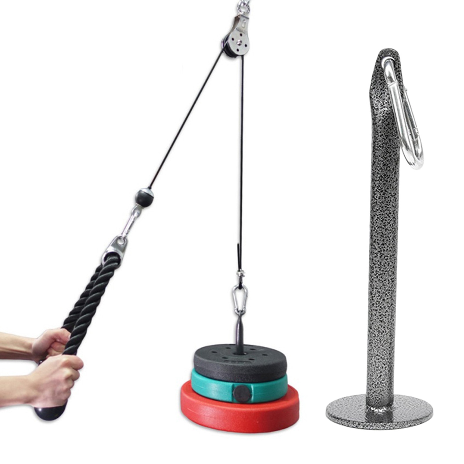 Weight Plate Loading Pin Grip Strength Training Stand Home Rack with Carabiner Fitness Accessories Maximum about 300kg