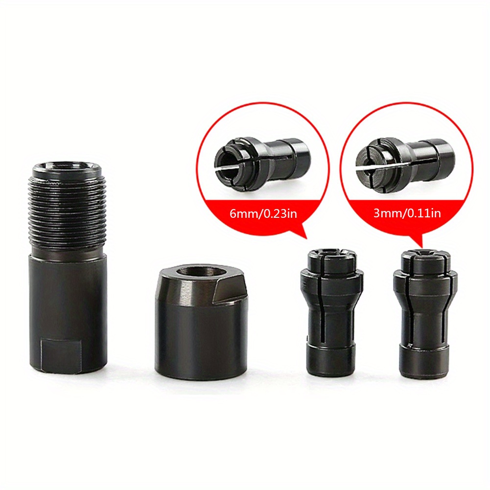 3+6mm- vinkelsliper modifisert adapter til rettsliperchuck for 100-- type vinkelsliper  m10*1.5- gjengeskjæring trebearbeiding også