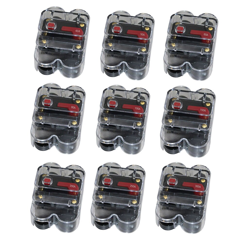 12V-24V DC Circuit Breaker Motor Auto Car Marine Boat Bike Stereo Audio Inline Fuse Inverter Waterproof with Manual Reset