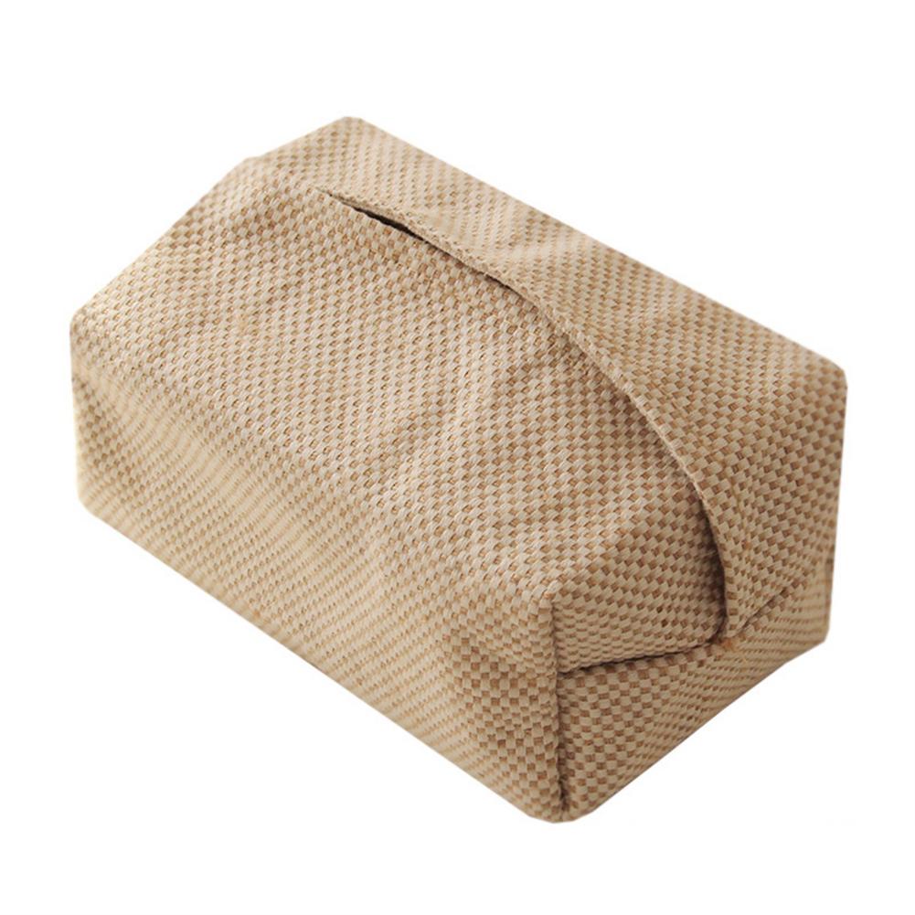 Fabric Tissue Box Simple Cotton Cloth Tissue Pumping Box Japanese-Style Jute Tissue Case Napkin Holder Organizer For Home Decor