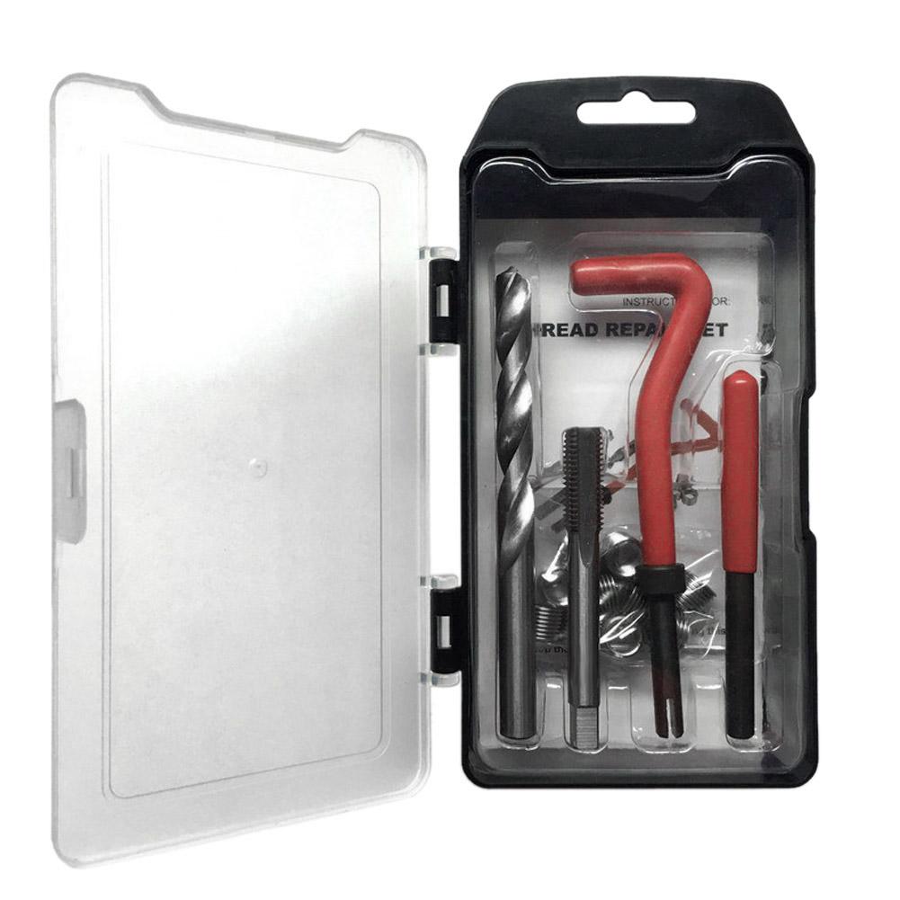 15pcs Helicoil Thread Repair Kit M10x1.0/M10x1.25 with10 Wire Thread Inserts Vehicle Maintenance Tire Repair Tools
