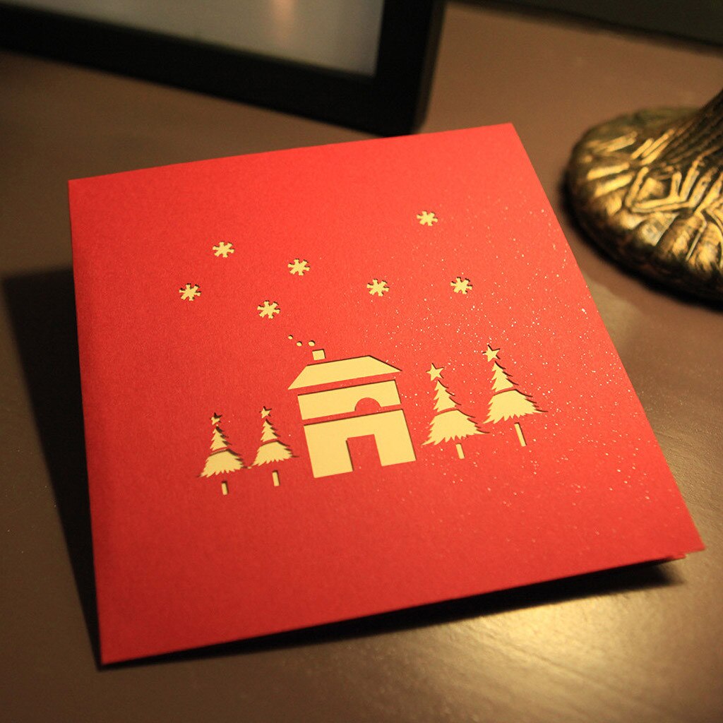 Merry Christmas 3D Cards Wedding Lover Greeting Cards Christmas Cards Happy Birthday Anniversary Card Blessing Cards