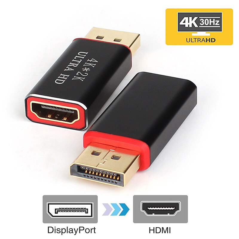 4K Display Port To HDMI-compatible Male Female Adapter Converter DisplayPort DP To HDMI-compatible