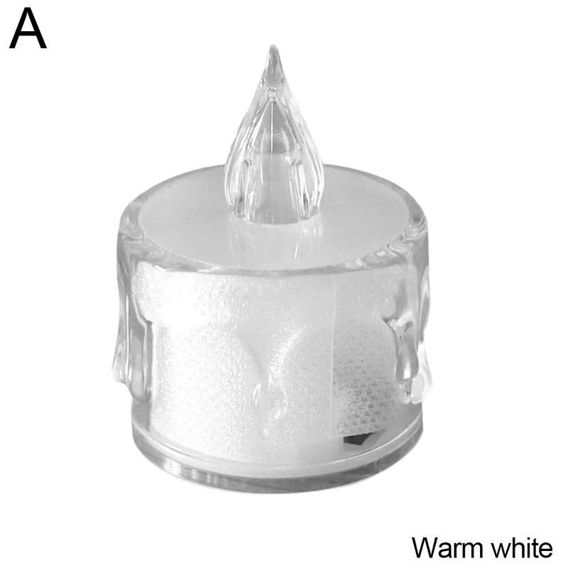Flammenlose LED Kerze Licht Simulation Acryl Kerzen Startseite Hochzeit Dekor Geburtstag Weihnachten Batterie Betrieben Romantische C3w2: A