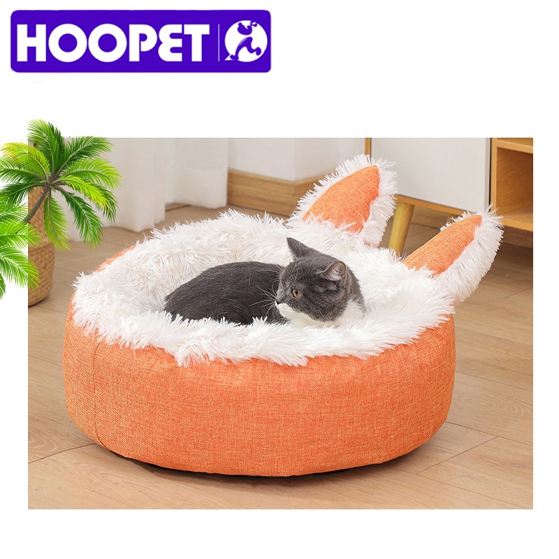 HOOPET Pet Cat Bed Lamb Cashmere Pet Dog Cat House Kennel Puppy Mat Winter Warm Soft Cat Nest Sofa Cushion Kittens Puppies Cat