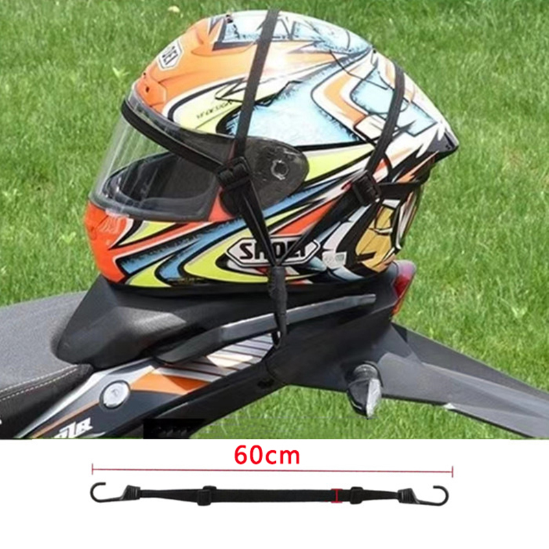 1Pc Fiets Motorfiets Elastische Koffer Met Veiligheidshaak-Veelzijdig Helm Mesh Gear Transport Duurzaam En Strak Voor Dagelijks Reizen: WHITE