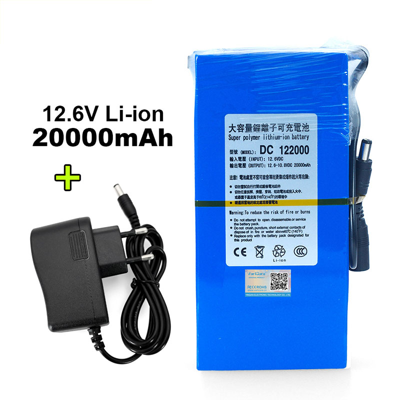 Batería de iones de litio VariCore, Universal, recargable 12V/11,1 V, capacidad 20000mAh 15000mAh 9800mAh 8000mAh 4800mAh, batería de 12,6 V: 20000mAh Set