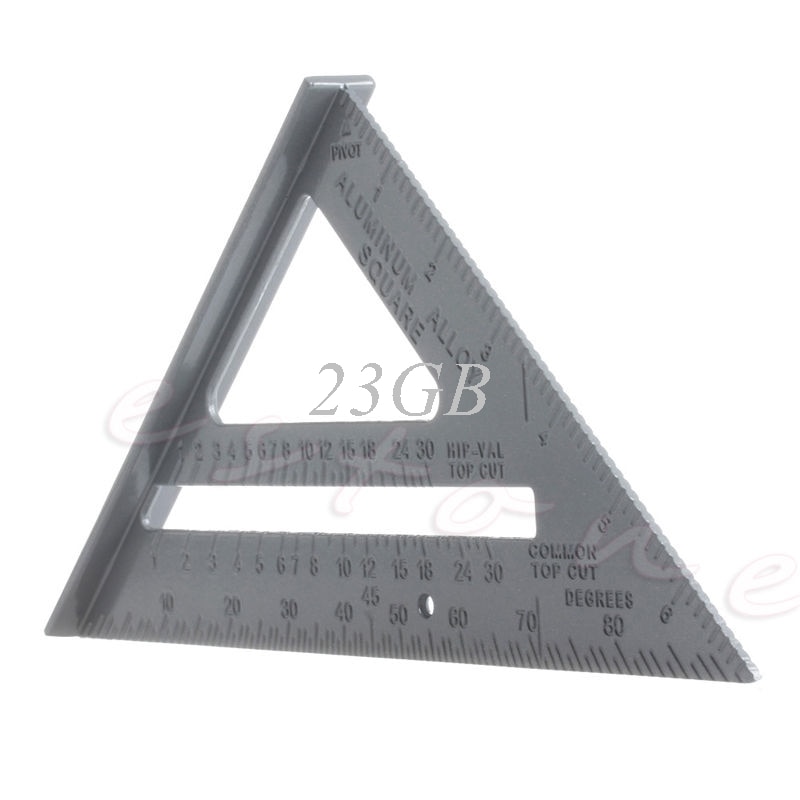 Aluminum Speed Square Protractor Miter Framing Measuring Tool Carpenter Ruler 7" M02