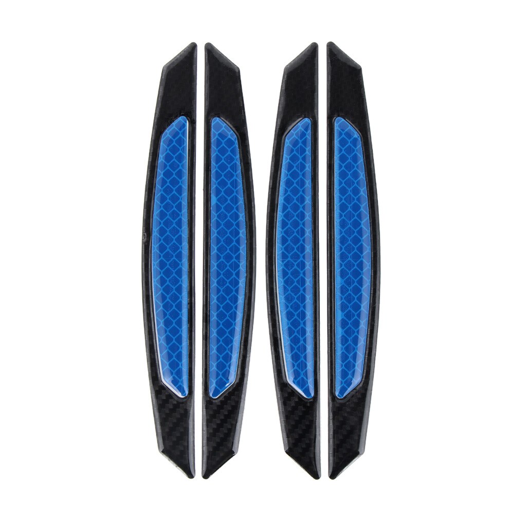 4Pcs/Pack Car Door Bumper Sticker Warning Safety Mark Anti-collision Auto Side Anti-scratch Strip Car Reflective Strip