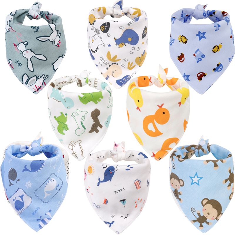 8 Stks/partij Pack Baby Bandana Kwijlen Slabbetjes Aankomst Kleur Super Zachte Bandana Slabbetjes Voor Jongens &amp; Meisjes 100% Organische katoen Zomer Slabbetjes: WDK80006