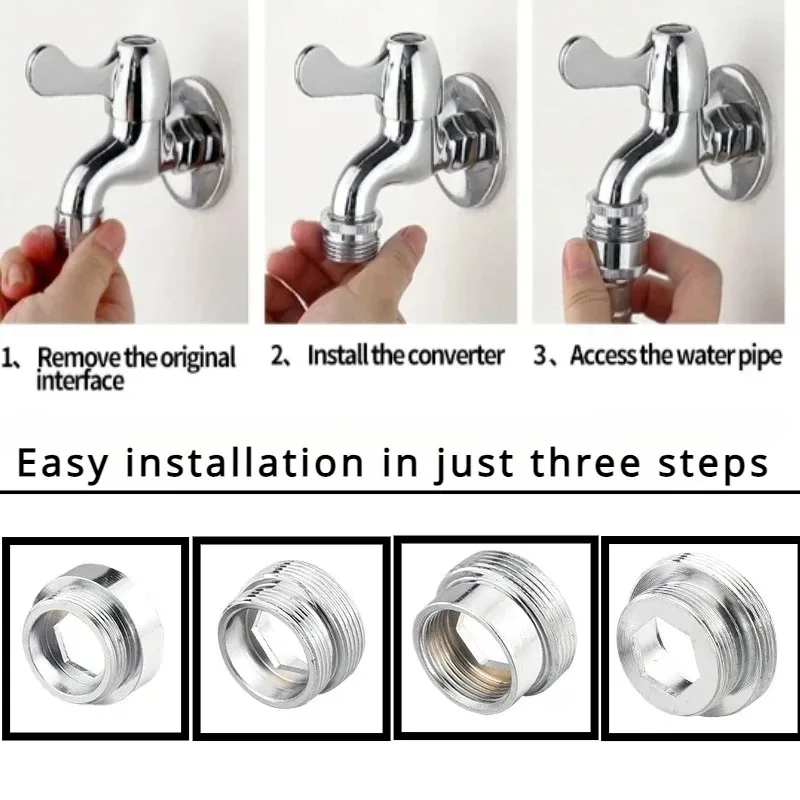 Stainless Steel Faucet Connector M22 To M20 M18 M1/2" Thread Joints Water Purifier Accessory Kitchen Water Tap Adapter Fittings