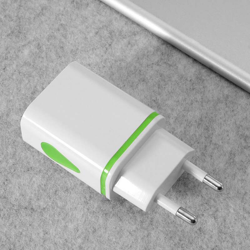 FONKEN 2 USB chargeur adaptateur chargeur mural EU téléphone portable chargeur de Charge goutte d'eau LED chargeur pour Samsung tablette ordinateur portable: Green Charger