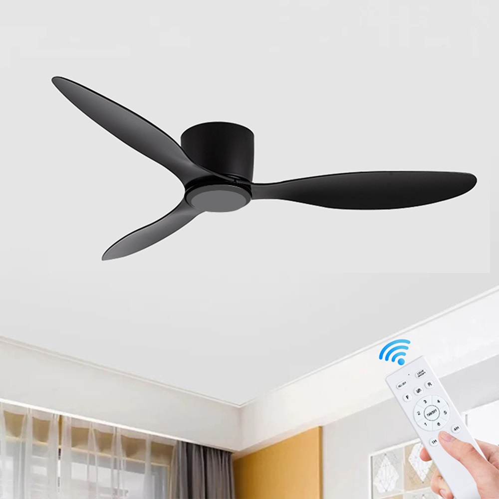 IRALAN 42 52 Inch Ceiling Fans No Light DC Motor Remote Control Cooling Fans Low Floor Ceiling Fan Silent large home fan