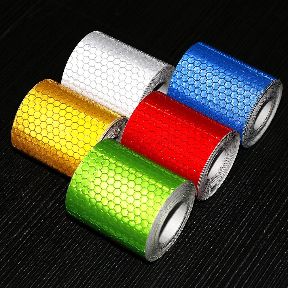 Nieuw Type 5Cm X 3M Auto Reflecterende Materiaal Tape Sticker Auto Motoren Veiligheidswaarschuwing Tape Reflecterende Folie Auto stickers