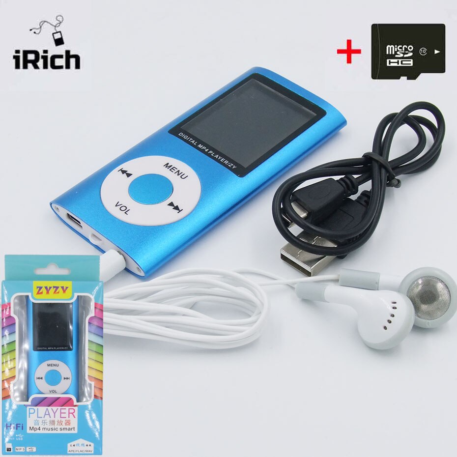 Slim 4th gen mp4 player 5 Colors to choose Music playing time 30Hours Fm radio video player MP4 for kids children nice pack