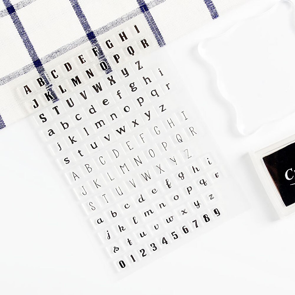 1 Sheet Silicone letter DIY Stamp seal is suitable for handicraft transparent to improve hands-on ability