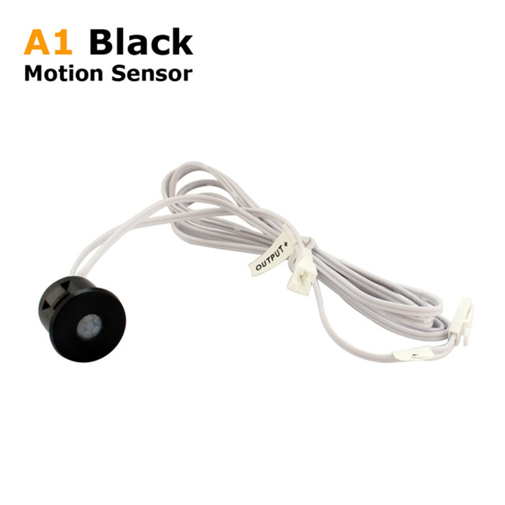12V Motion Sensor Light Switch Infrared Movement Automatic Timer DC 12V 24V ON OFF Touch LED PIR Sensor Switch for LED Strip: Model A1 Black