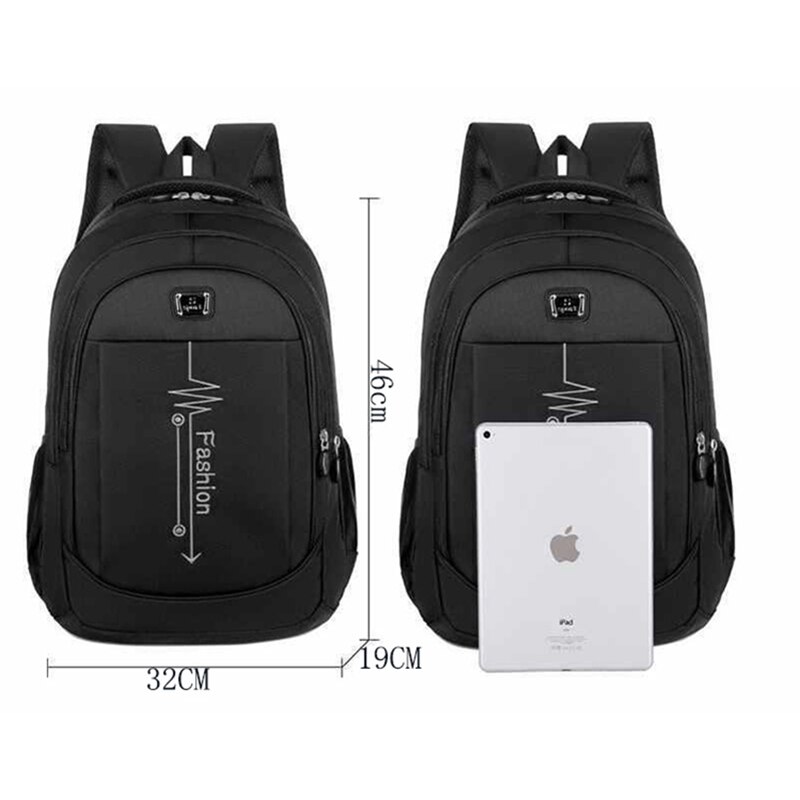 Casual Oxford Laptop Mochilas de Viagem para Adolescentes, Grande Capacidade Computer Bag, Fit para Notebook, Masculino Estudante, Novo
