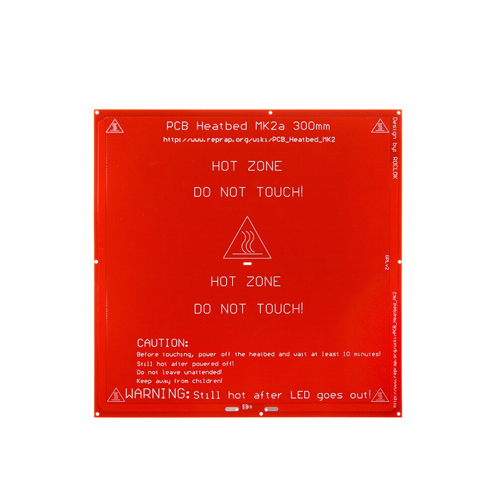 Pieza de impresora 3D MK3 heatbed 220x22 0/250/300x20 0/310 310mm x 12V/24V, cama calefactable de aluminio mejorada para impresora 3d: 328x328x2.0mm