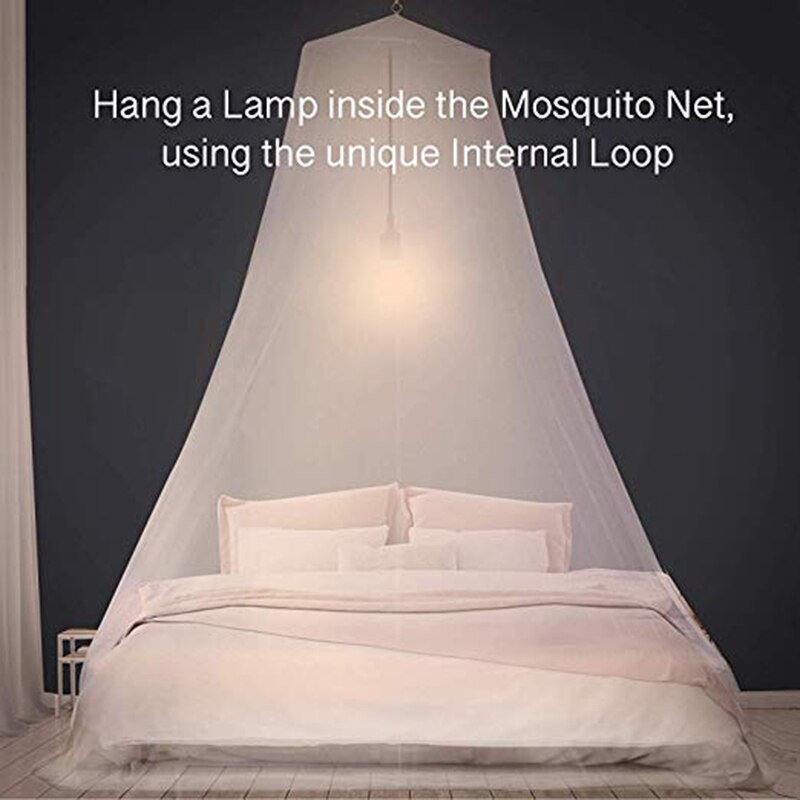 Surper Large Mosquito Mesh Net Quick Easy Installation Hanging Canopy Netting Universal White Dome Mosquito Net for All Size Bed