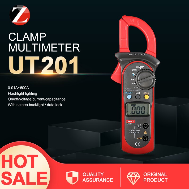 UNI-T Digitale Multimeter UT201 UT202 Diagnostic-tools AC Voltage Diode Tester Digitale Klem Meter Weerstand Multi Tester