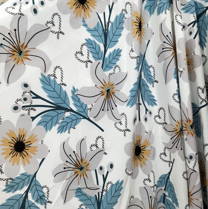 Soft Chiffon Dress Fabric dress blouse slightly stretchy shirt material DIY sewing textile Summer dress material: 1