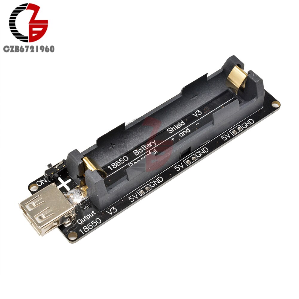 1x 2x 18650 usb powerbank batterioplader gør-det-selv-boks etui mobil esp 32 esp 32s strømforsyning lademodul skjold til iphone: Til wemos esp 32
