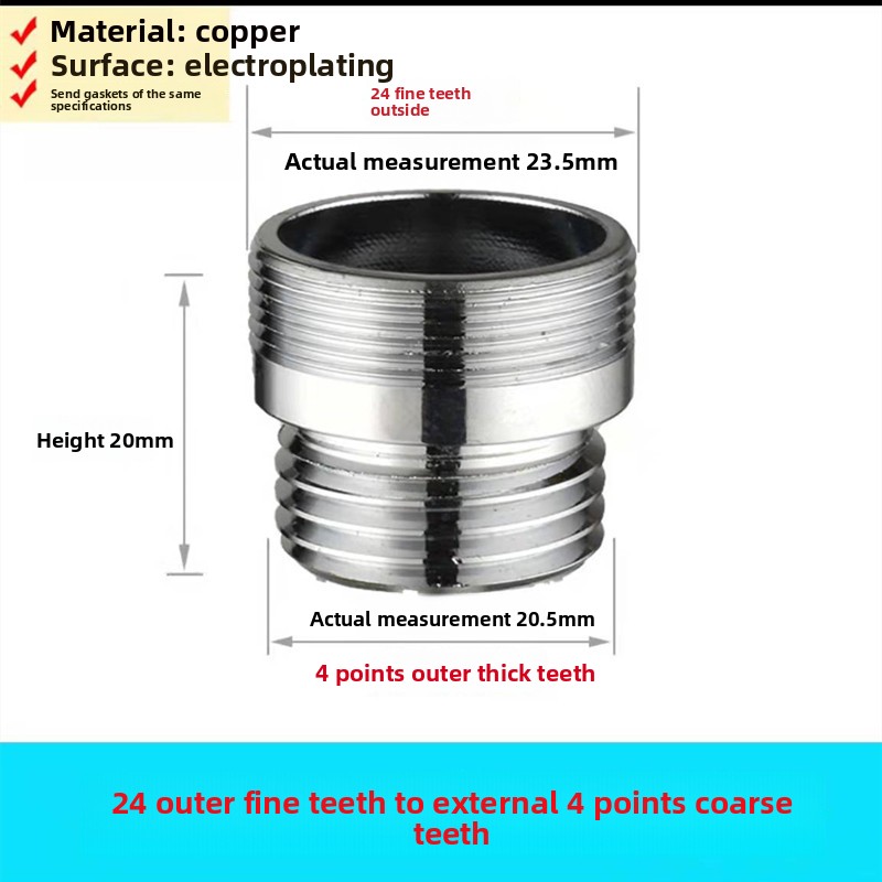 16 18 20 22 24mm G3/4 G1/2 To M22 Connectors Kitchen Aerator Bubbler Water Purifier Adapter Faucet Extend Length Adapters: Chocolate