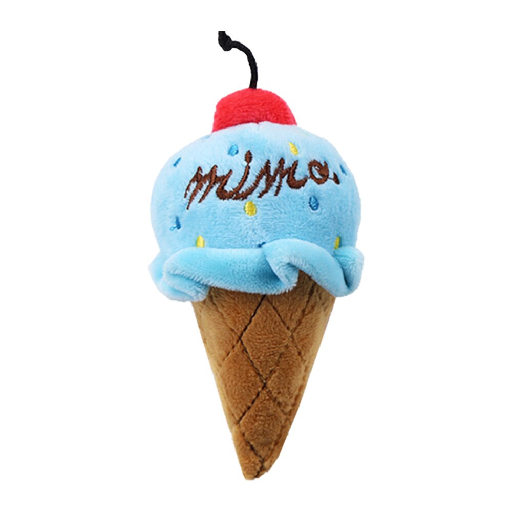 Huisdier hond kat grappig fleece duurzaamheid pluche hondenspeelgoed piepen kauwgeluid interactief speelgoed geschikt voor alle huisdieren lang pluche puppy speelgoed: Ijsje