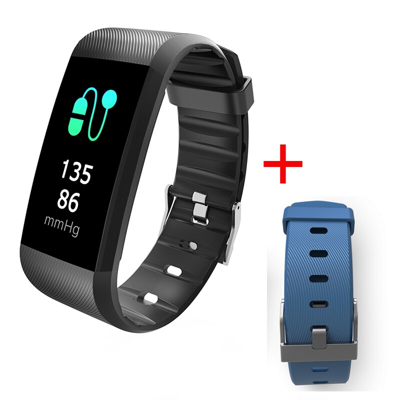 Smartwatch fitness activiteitstracker smartband polsband tezer  r11 waterdicht  ip67 intelligente armband voor android en ios: Voeg blauw toe