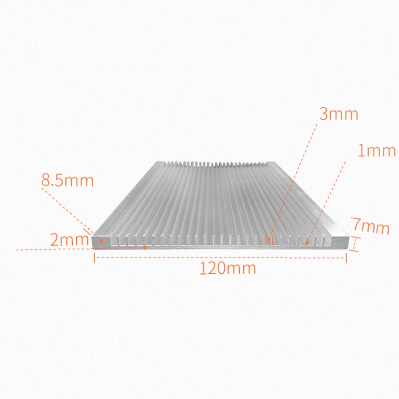 120x7x100/150/200mm Radiator Aluminum Heatsink Ultra-Thin Heat Sink Router LED IC Electronic Heat Dissipation Cooling Cooler