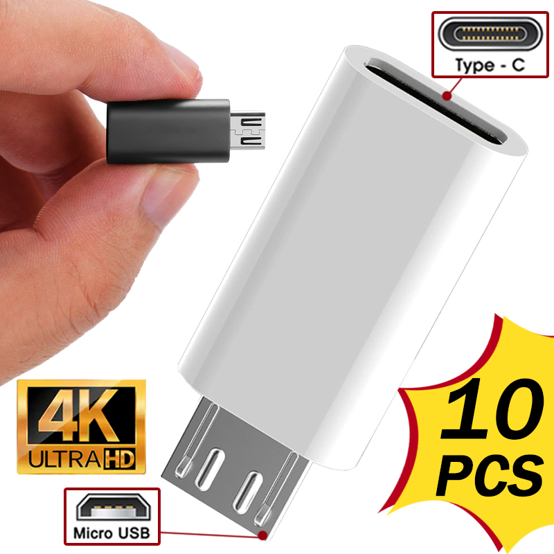 10-1PCS Phone Adapters Type C Female To Micro USB Male Converters for MacBook Tablet Laptop Samsung Micro To USB C Connector