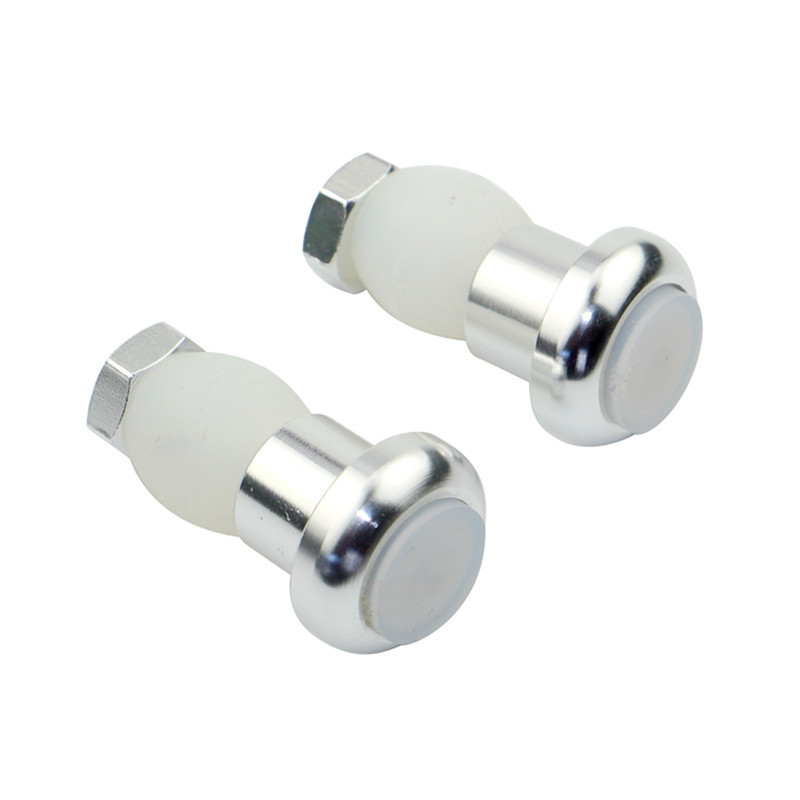 2 pièces vélo guidon lumière LED vélo lumière clignotant cyclisme poignée barre fin bouchon sécurité avertissement indicateur lampes réglables: WHITE