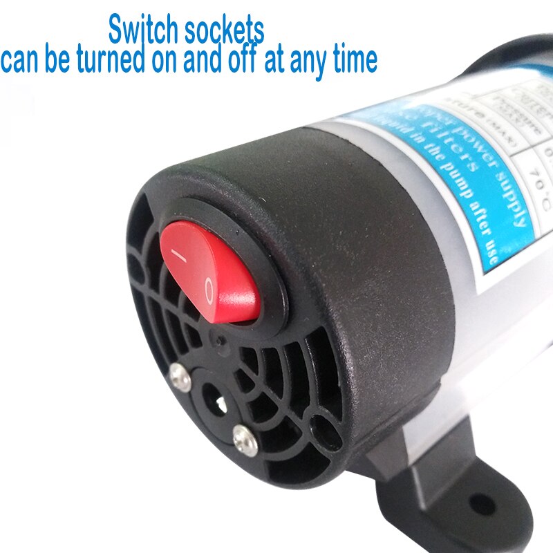 DC 12V 70W food grade self-priming pressurized water pump with switch diaphragm water pump 6L/Min food liquid pressurized