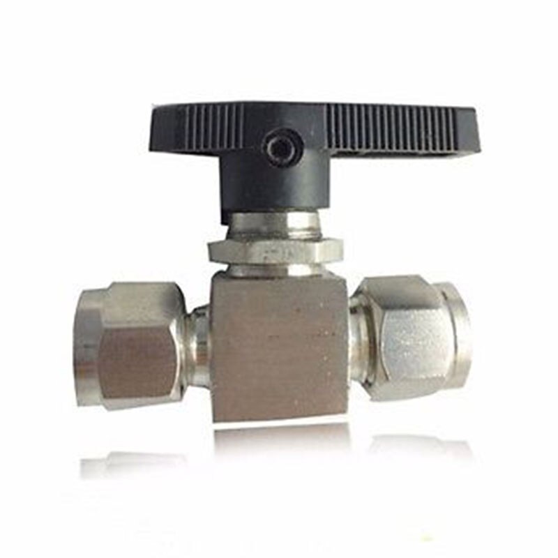 304 Stainless Steel Compression fitting shut off Ball Valve 915 PSI Q91SA PN 6.4 Fit For 4mm O/D Tube