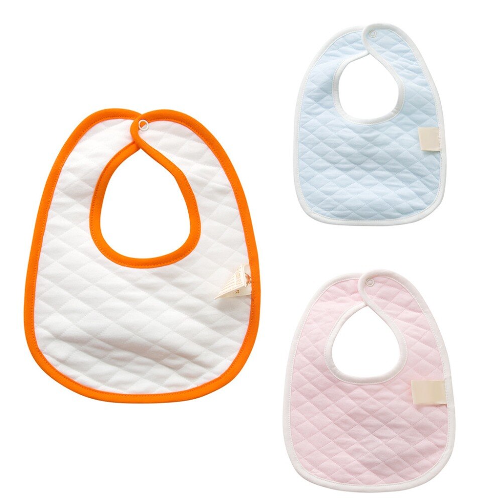 Cute Solid Color Baby Waterproof Bib Kids Infant Lunch Apron Soft Saliva Towel Avoid Dirty Clothes Toddler Eating Accessory