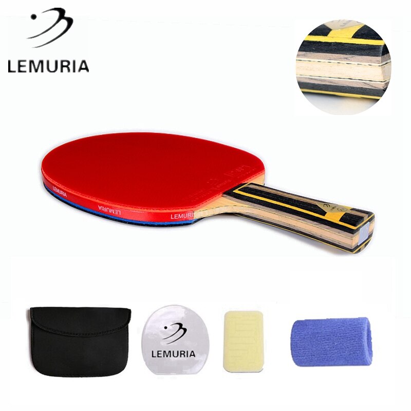 Lemuria ZJK Super ZLC Table Tennis Blade Glued With Pimples In Rubber Offensive Ping Pong Bat 4 Free