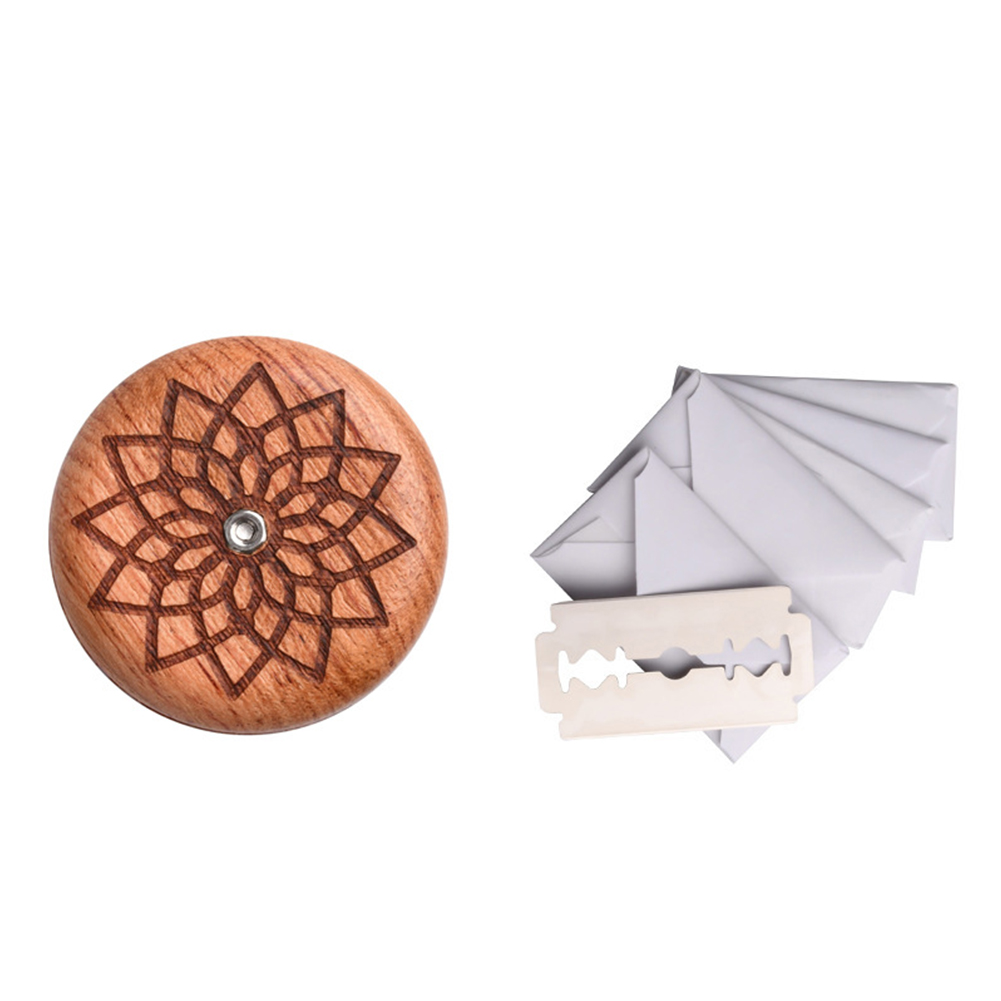 Wooden Bread Knife Razor Cutter with Storage Bag Round Bread Lame Dough Scoring Slashing Tool for DIY Sourdough Bread: VIOLET/紫罗兰