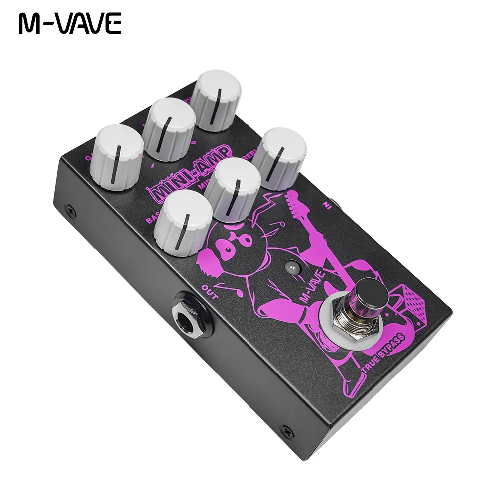 AMPLIFICADOR DE guitarra eléctrica M-VAVE MINI-AMP amplificador de Pedal de efectos analógicos Pedal de derivación Real ecualizador de 3 bandas accesorios de guitarra
