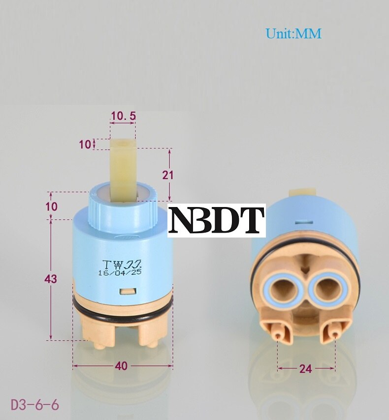 25MM 35MM 45MM Faucet Valve Cartridge Replacement Cold Mixer Extended Height Feet: D3-6-6