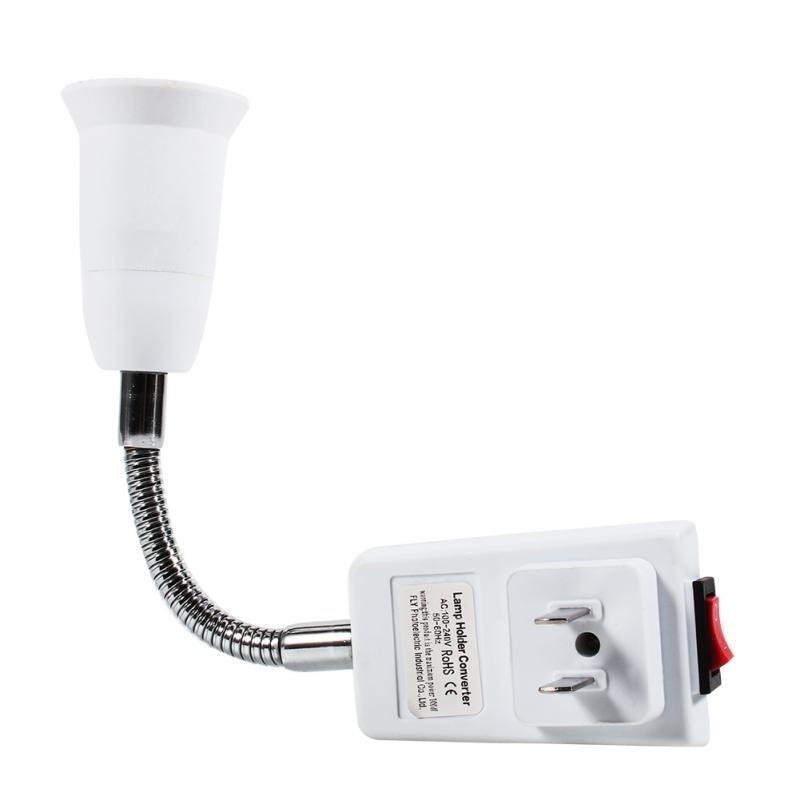 Portalámparas E27, Flexible, extensión y conversor de adaptador de enchufe de rosca + enchufe para UE/EE. UU./Reino Unido